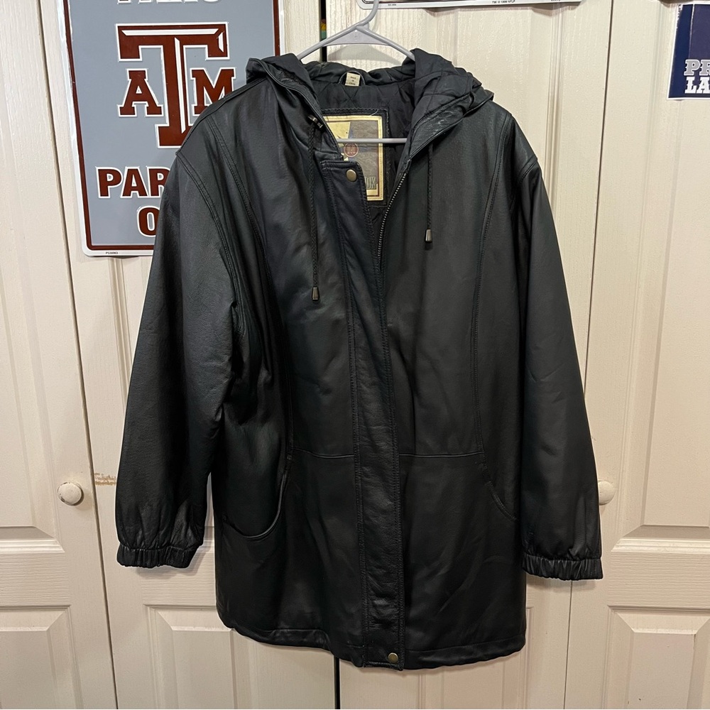 Middlebrook Park Men’s Hoodie Leather Jacket